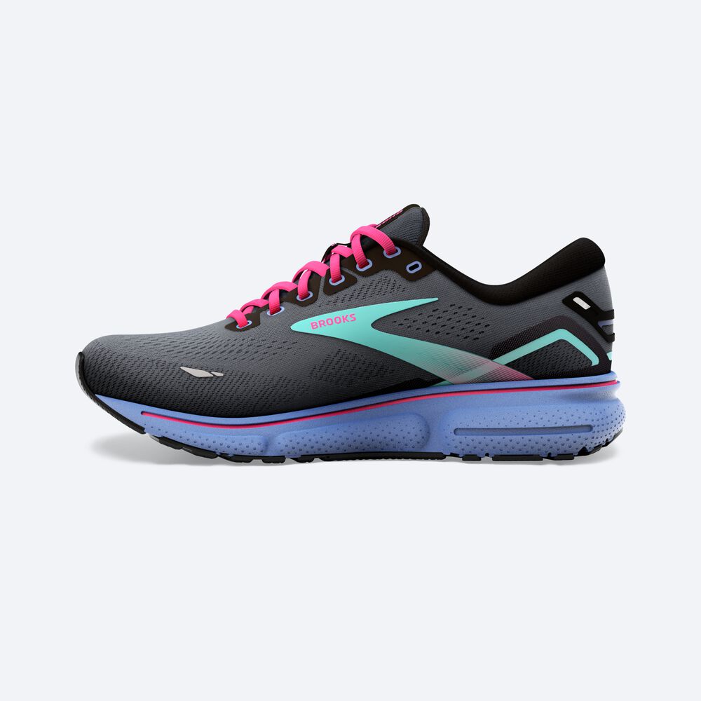 Zapatillas Running Brooks Ghost 15 Mujer Negras/Azules | Ecuador-98635