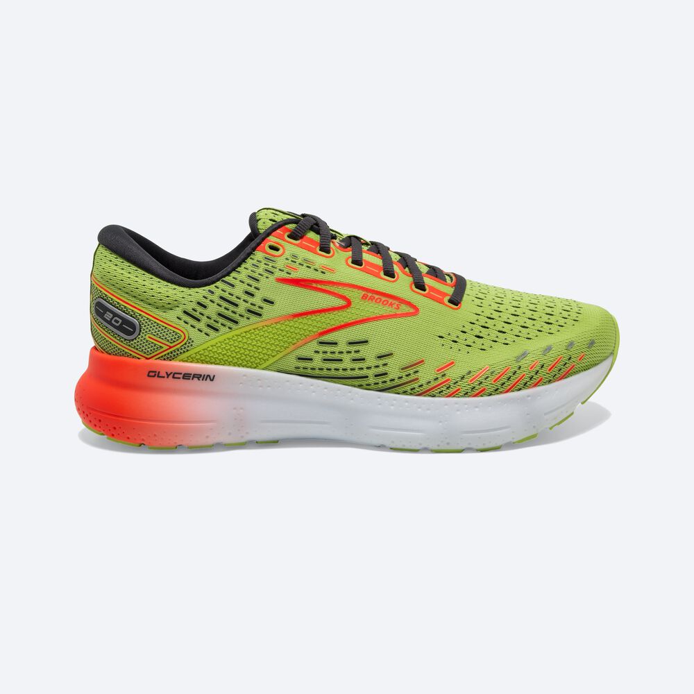 Zapatillas Running Brooks Glycerin 20 Hombre Verde Claro/Rojas | Ecuador-02467