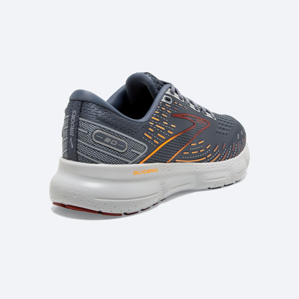 Zapatillas Running Brooks Glycerin 20 Hombre Gris/Rojas/Naranjas | Ecuador-04236