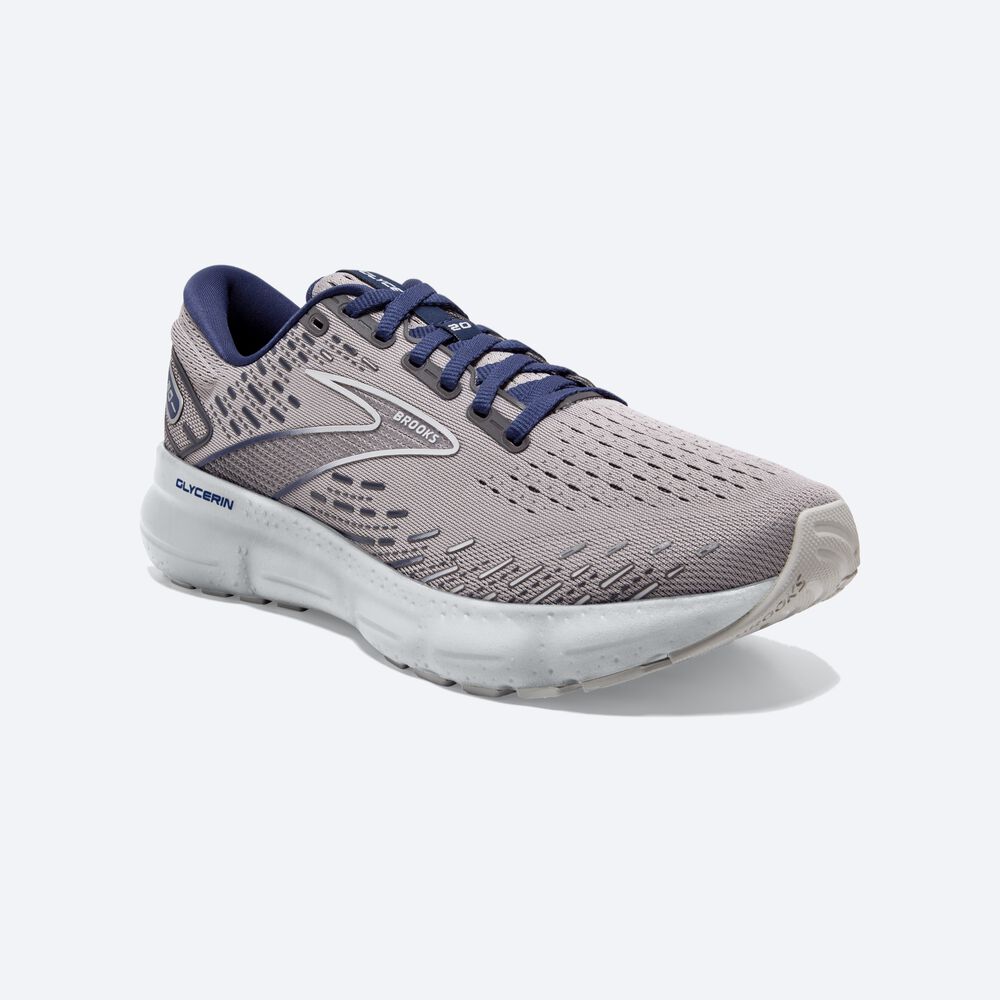 Zapatillas Running Brooks Glycerin 20 Hombre Gris/Azules | Ecuador-81694