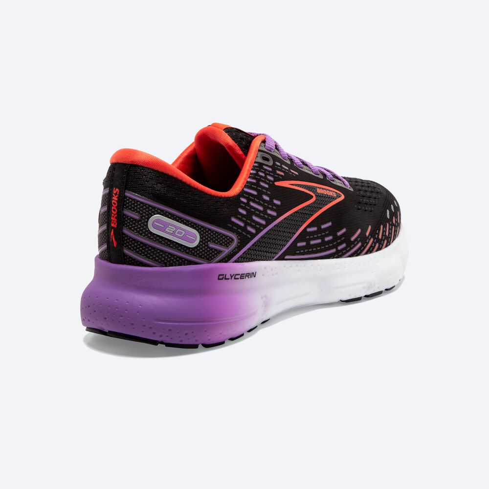 Zapatillas Running Brooks Glycerin 20 Mujer Negras/Flores | Ecuador-26409