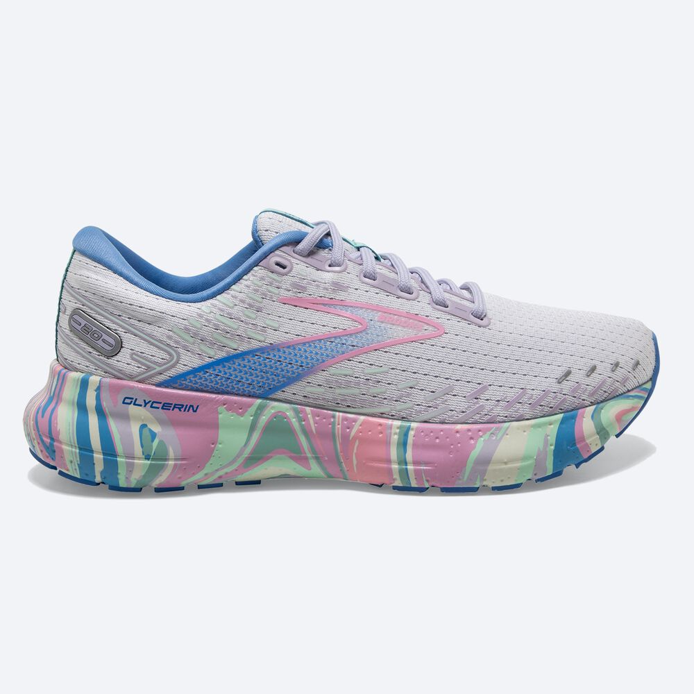 Zapatillas Running Brooks Glycerin 20 Mujer Blancas/Moradas/Rosas | Ecuador-30658