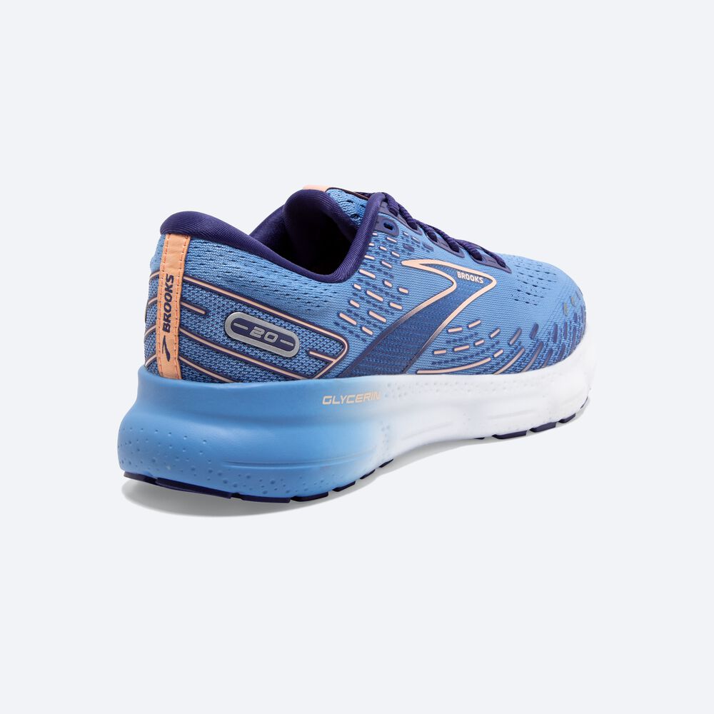 Zapatillas Running Brooks Glycerin 20 Mujer Azules/Blancas | Ecuador-32816