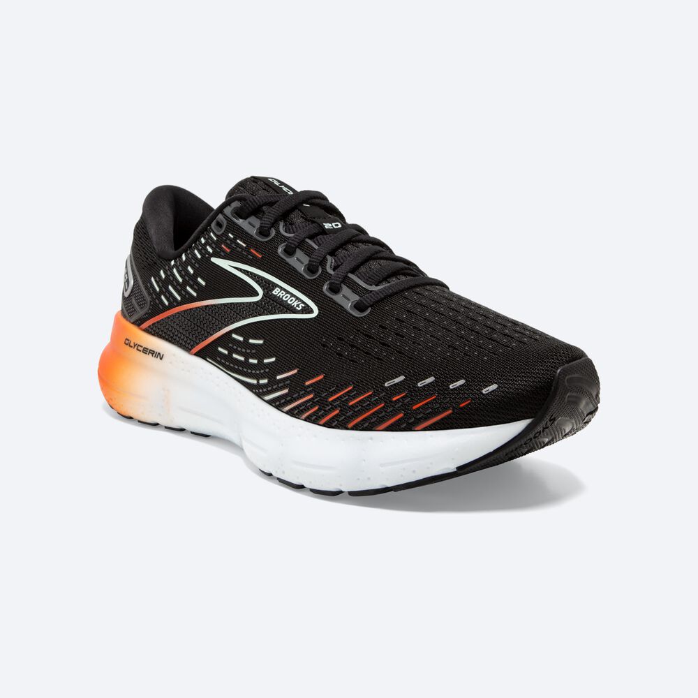 Zapatillas Running Brooks Glycerin 20 Mujer Negras/Rojas | Ecuador-40785