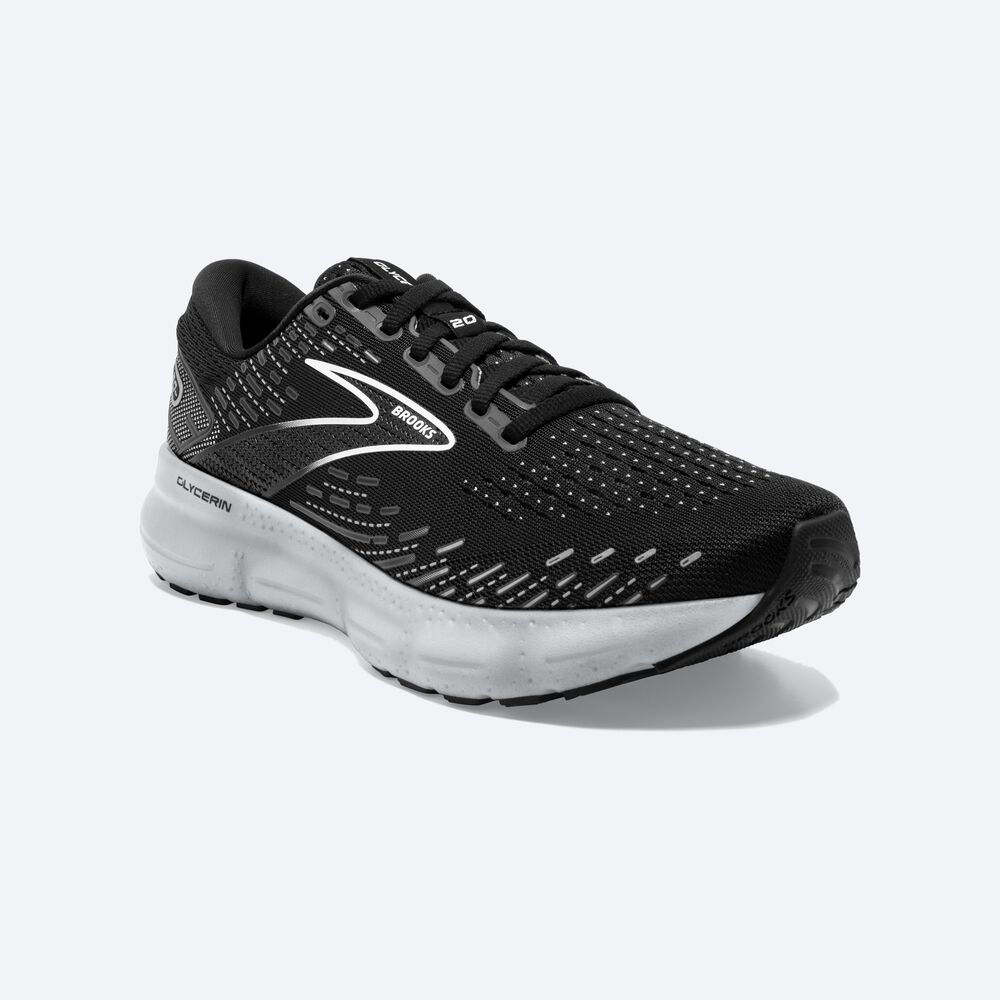 Zapatillas Running Brooks Glycerin 20 Mujer Negras/Blancas | Ecuador-50762