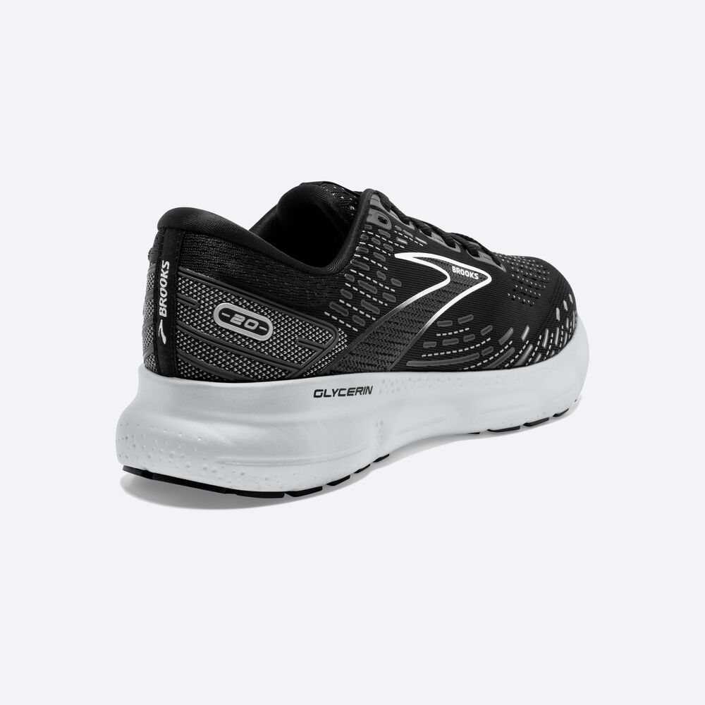 Zapatillas Running Brooks Glycerin 20 Mujer Negras/Blancas | Ecuador-50762