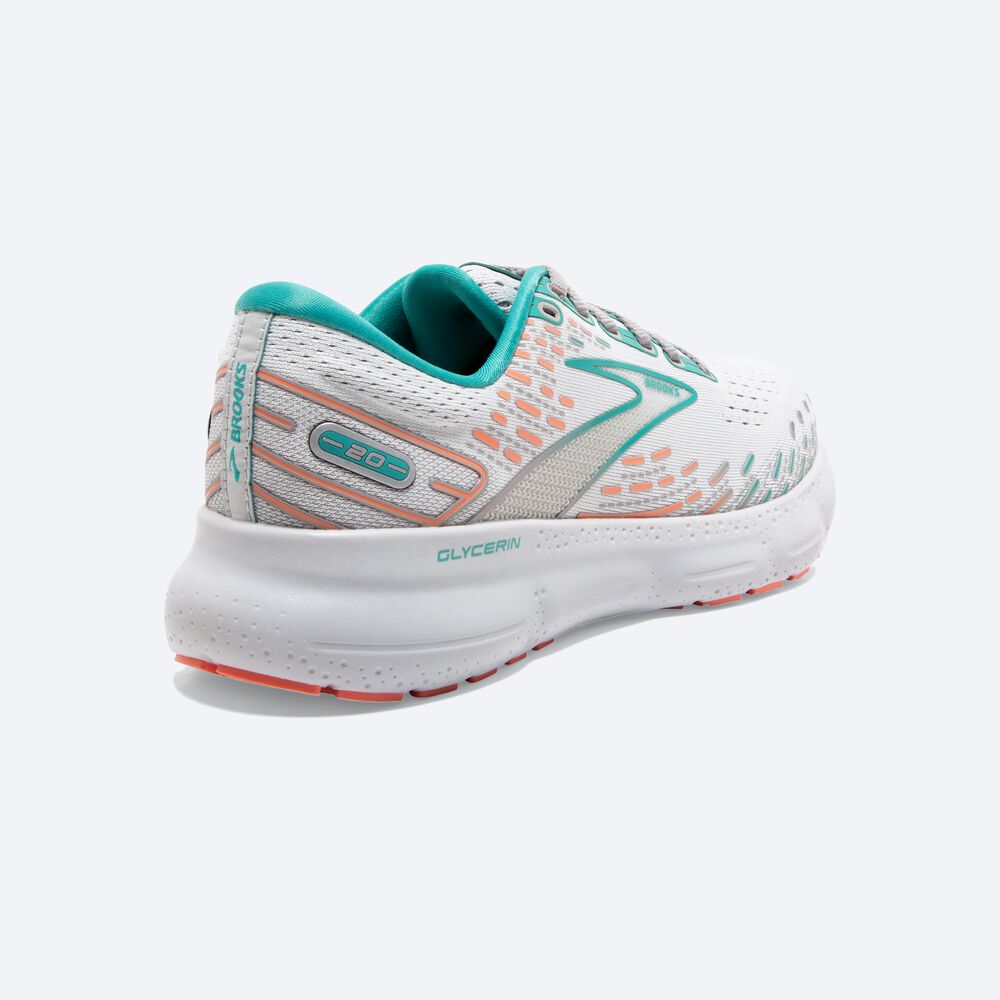 Zapatillas Running Brooks Glycerin 20 Mujer Gris/Coral | Ecuador-58307