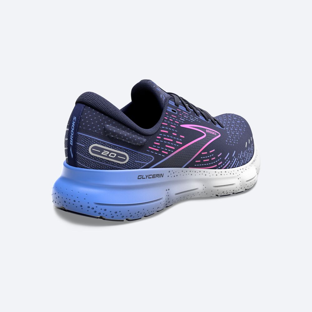 Zapatillas Running Brooks Glycerin 20 Mujer Azul Marino/Azules/Rosas | Ecuador-81647