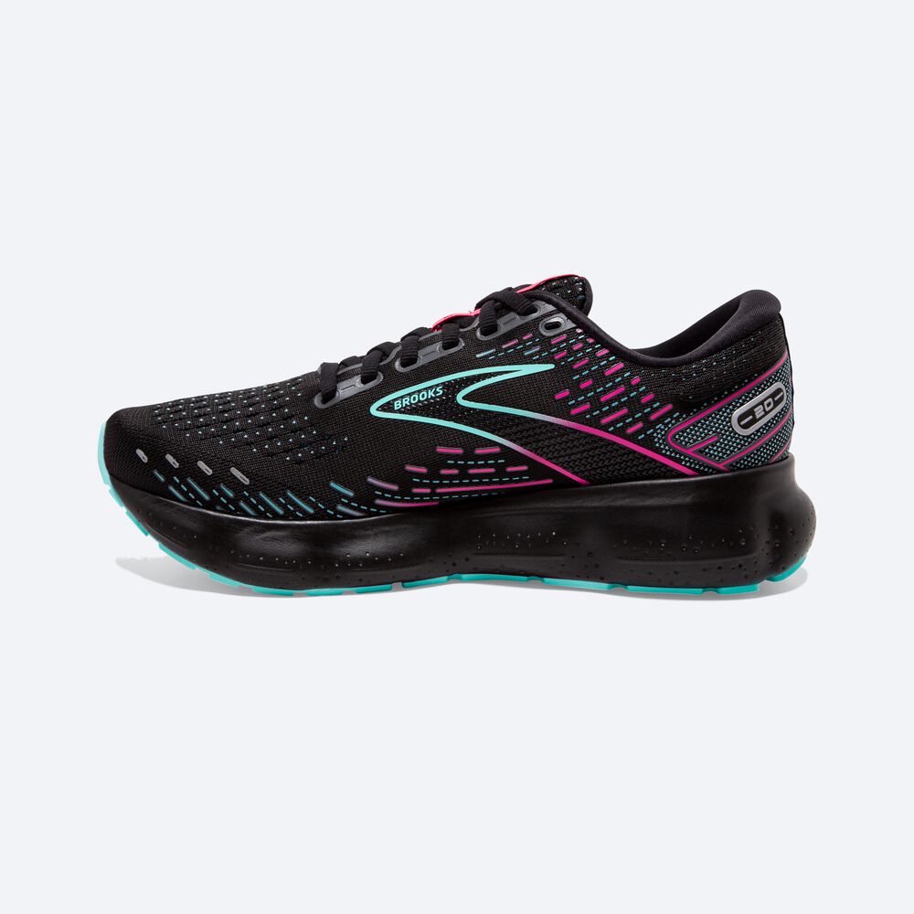 Zapatillas Running Brooks Glycerin 20 Mujer Negras/Azules/Claro Rosas | Ecuador-92461