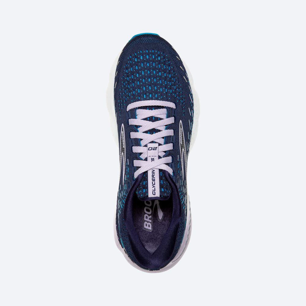 Zapatillas Running Brooks Glycerin GTS 20 Mujer Azul Marino | Ecuador-05812