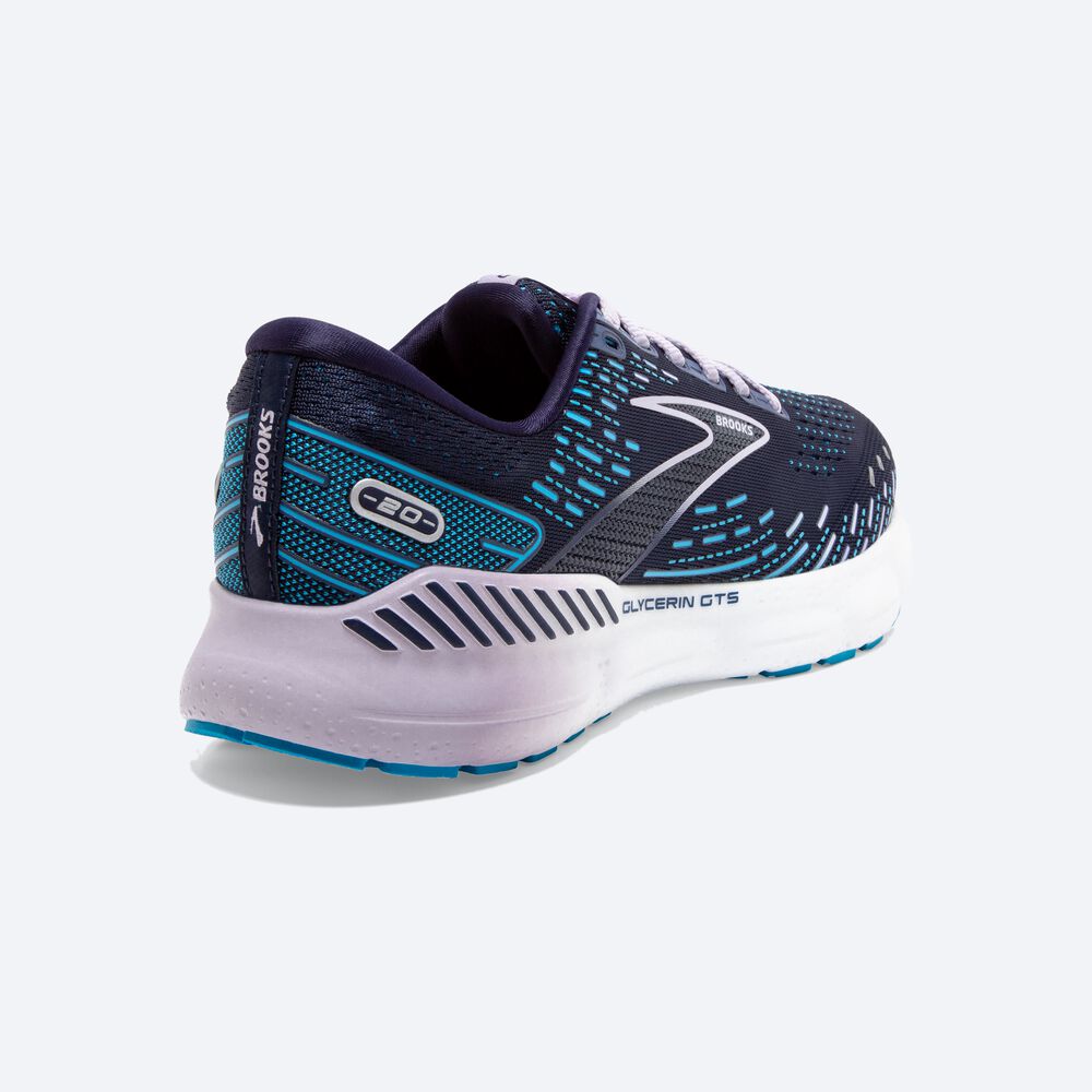 Zapatillas Running Brooks Glycerin GTS 20 Mujer Azul Marino | Ecuador-05812