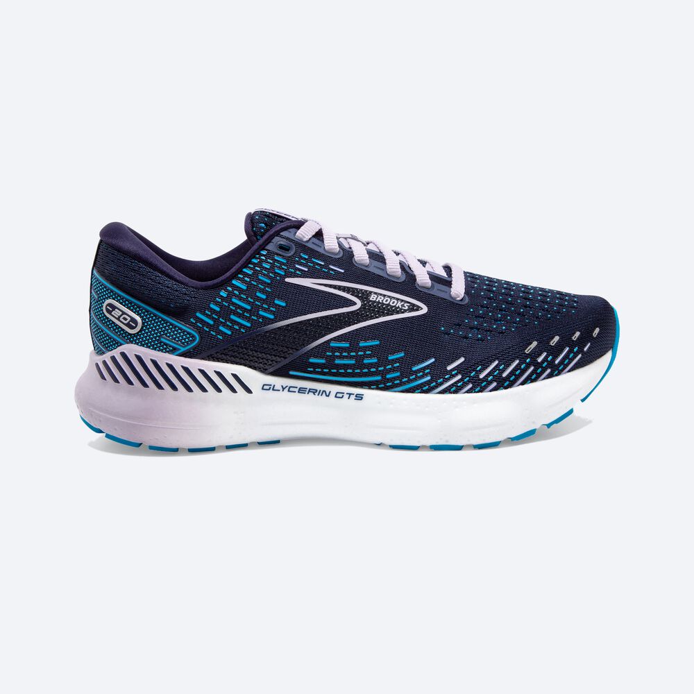 Zapatillas Running Brooks Glycerin GTS 20 Mujer Azul Marino | Ecuador-05812