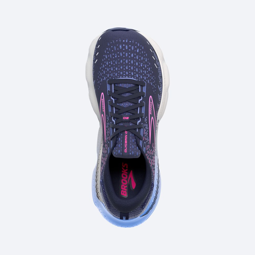 Zapatillas Running Brooks Glycerin GTS 20 Mujer Azul Marino/Azules/Rosas | Ecuador-12839