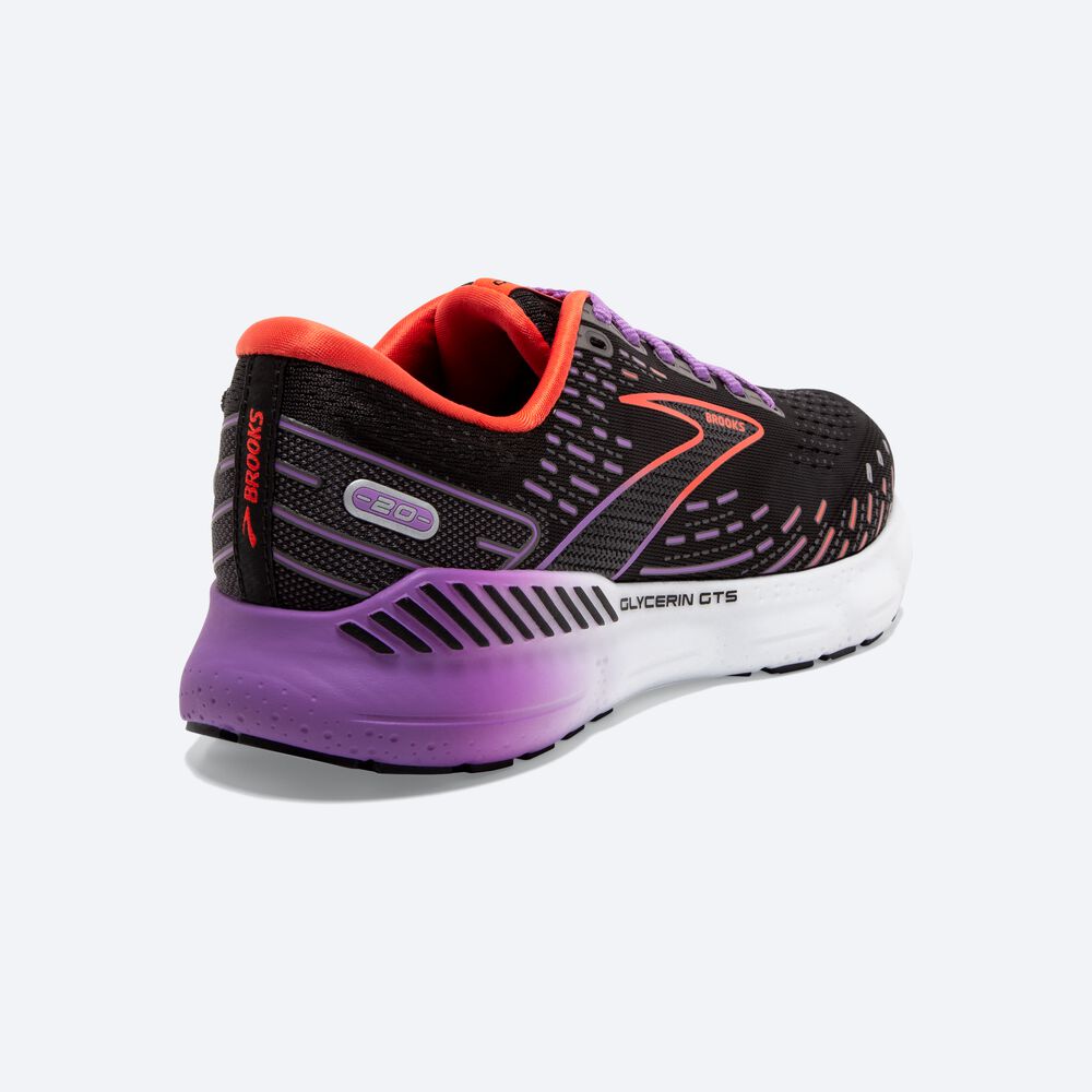 Zapatillas Running Brooks Glycerin GTS 20 Mujer Negras/Flores | Ecuador-69801