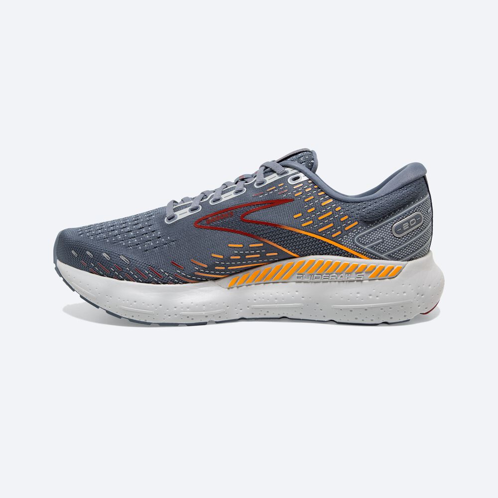 Zapatillas Running Brooks Glycerin GTS 20 Hombre Gris/Rojas/Naranjas | Ecuador-94013