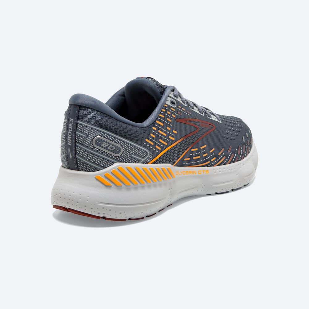 Zapatillas Running Brooks Glycerin GTS 20 Hombre Gris/Rojas/Naranjas | Ecuador-94013