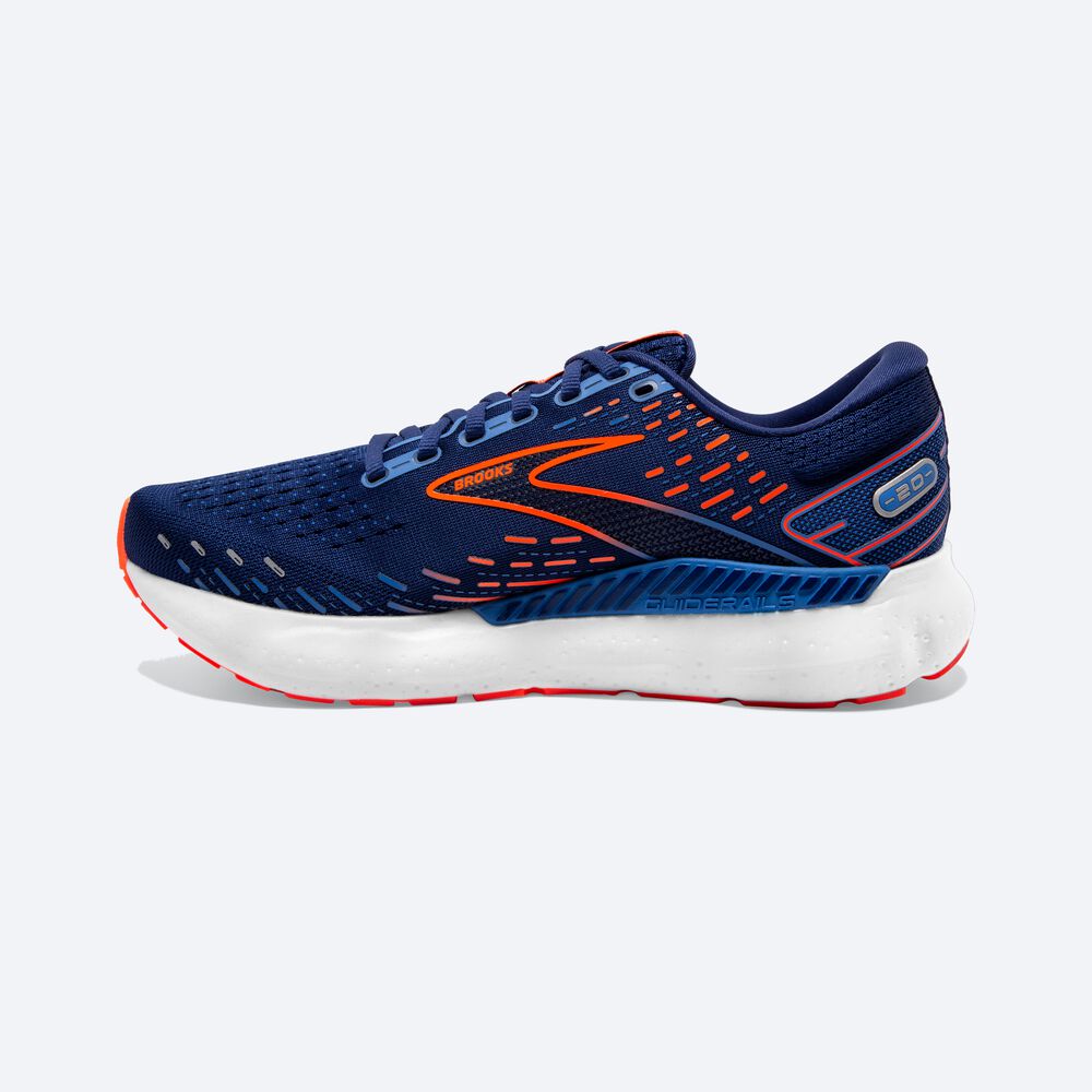 Zapatillas Running Brooks Glycerin GTS 20 Hombre Azules/Azules/Naranjas | Ecuador-97842