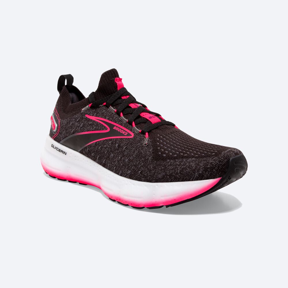 Zapatillas Running Brooks Glycerin StealthFit 20 Mujer Negras/Rosas | Ecuador-19460