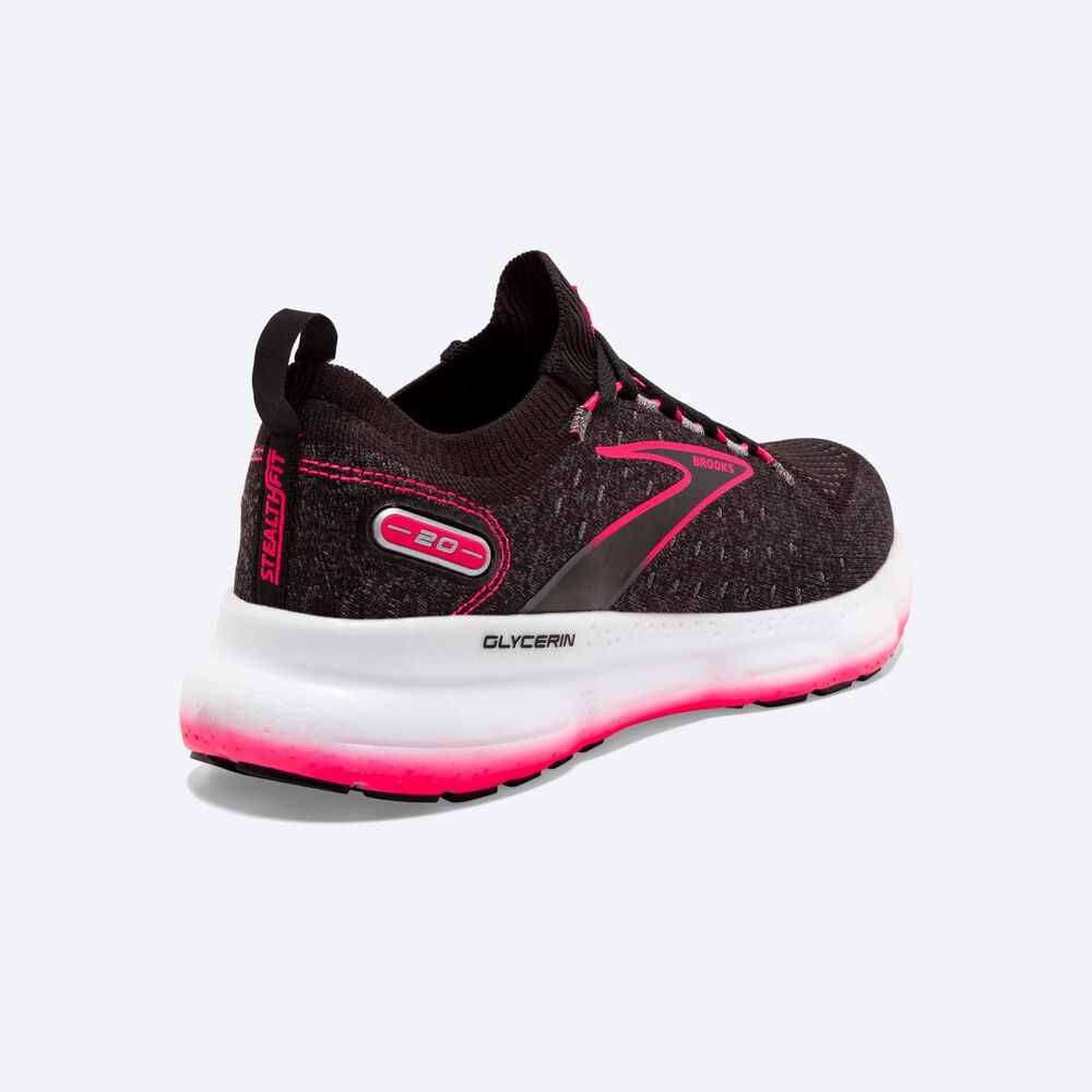 Zapatillas Running Brooks Glycerin StealthFit 20 Mujer Negras/Rosas | Ecuador-19460