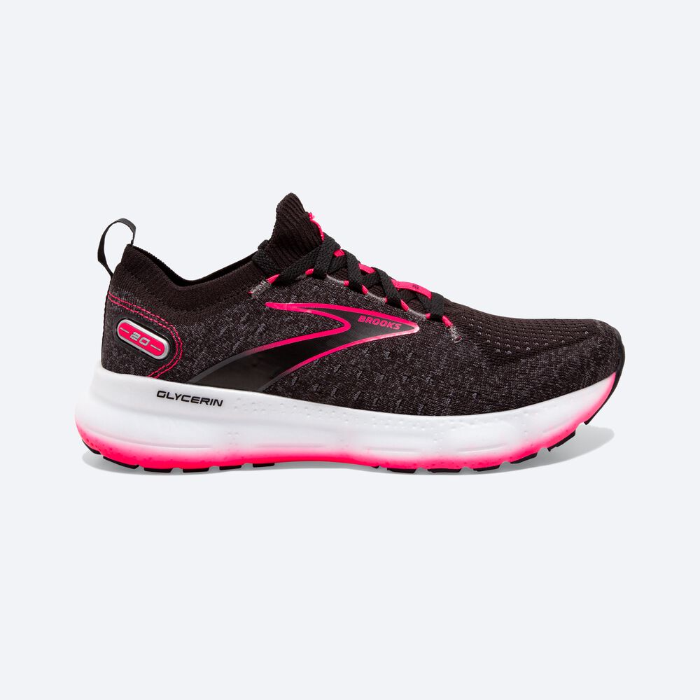 Zapatillas Running Brooks Glycerin StealthFit 20 Mujer Negras/Rosas | Ecuador-19460