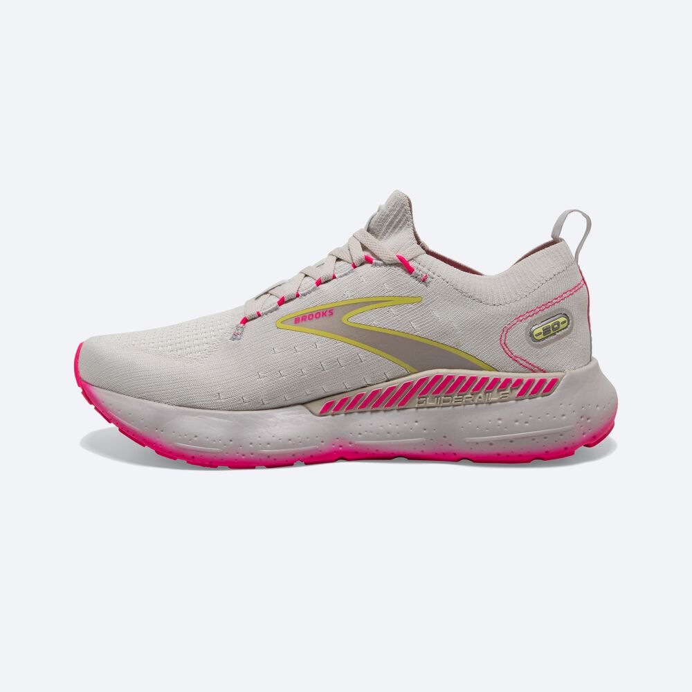 Zapatillas Running Brooks Glycerin StealthFit GTS 20 Mujer Gris/Amarillo/Rosas | Ecuador-23697