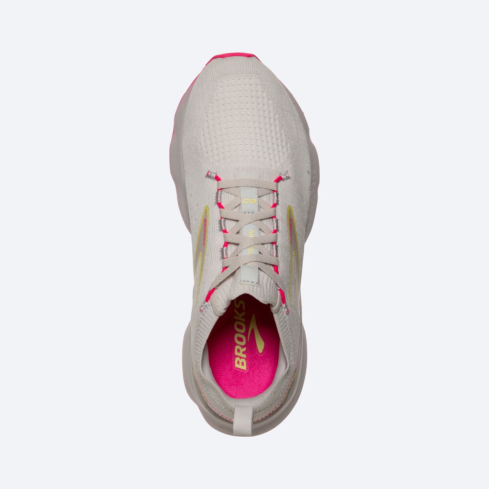 Zapatillas Running Brooks Glycerin StealthFit 20 Mujer Gris/Amarillo/Rosas | Ecuador-30427