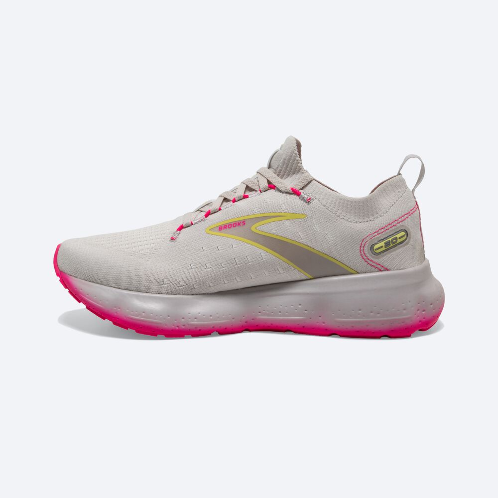 Zapatillas Running Brooks Glycerin StealthFit 20 Mujer Gris/Amarillo/Rosas | Ecuador-30427