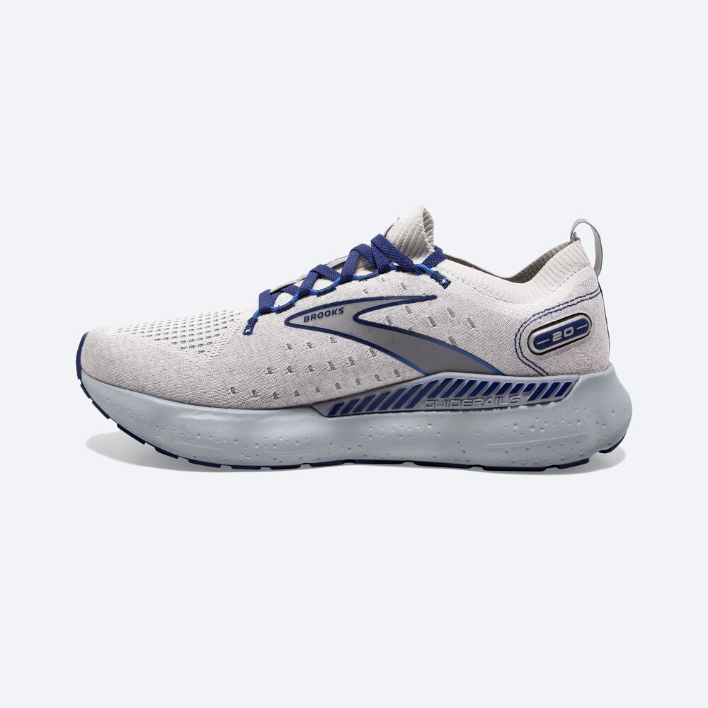 Zapatillas Running Brooks Glycerin StealthFit GTS 20 Hombre Gris/Azules | Ecuador-32154