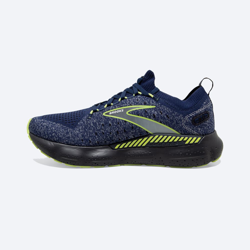 Zapatillas Running Brooks Glycerin StealthFit GTS 20 Hombre Azules/Verde Claro | Ecuador-63108