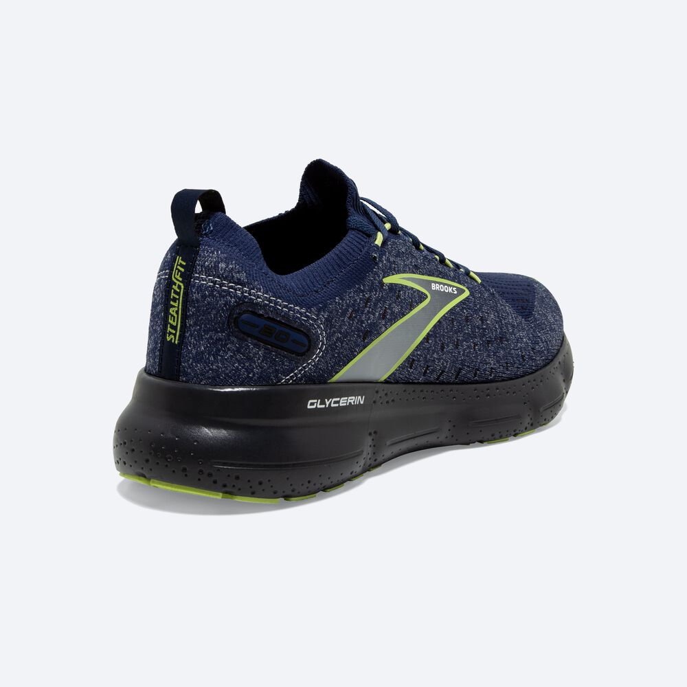 Zapatillas Running Brooks Glycerin StealthFit 20 Hombre Azules/Verde Claro | Ecuador-80249