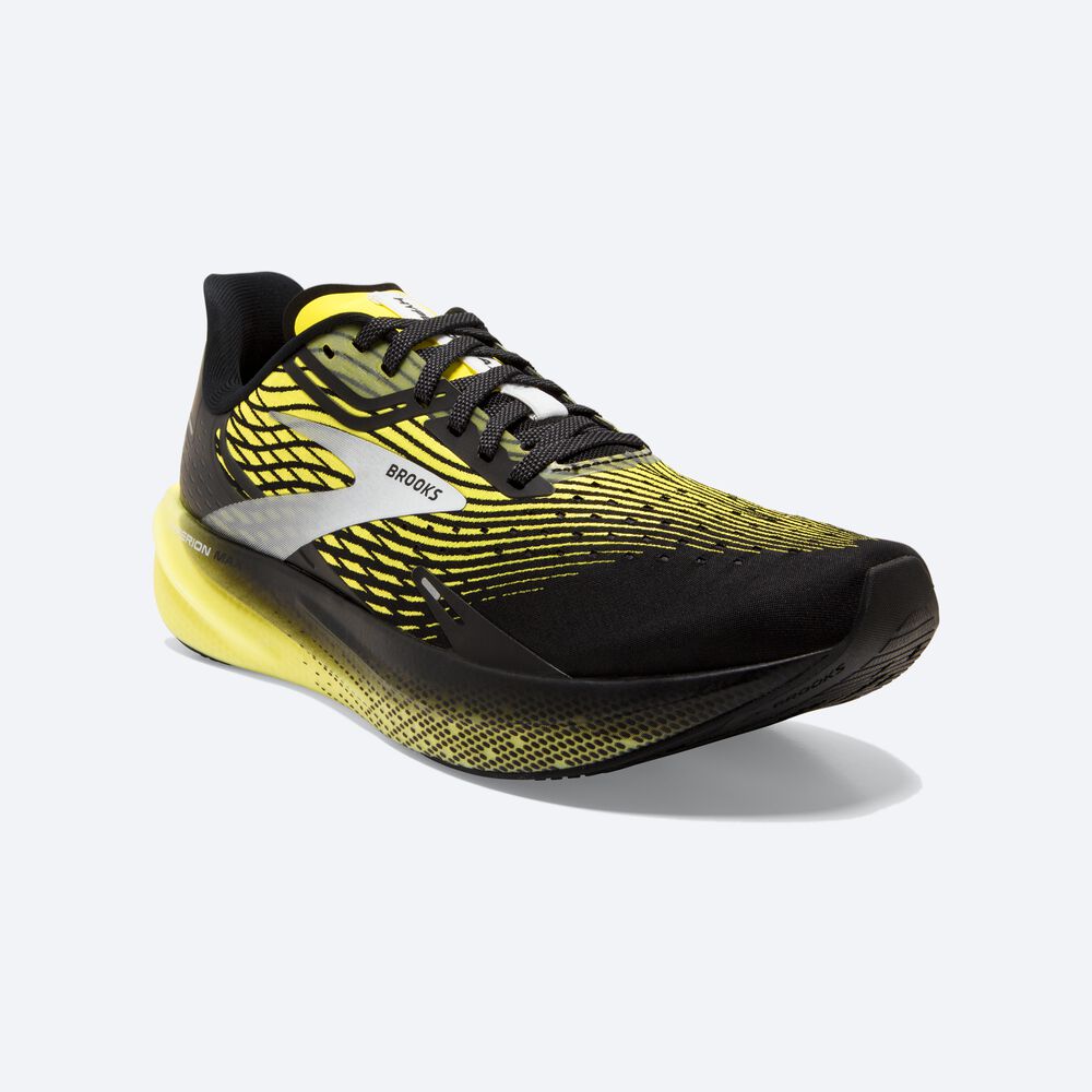 Zapatillas Running Brooks Hyperion Max Hombre Negras/Amarillo/Blancas | Ecuador-57683