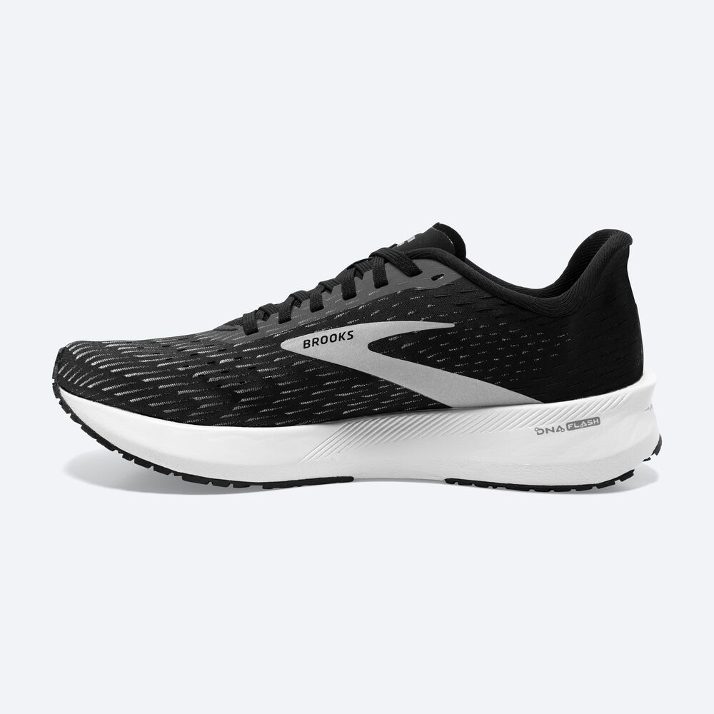 Zapatillas Running Brooks Hyperion Tempo Hombre Negras/Plateadas/Blancas | Ecuador-30549