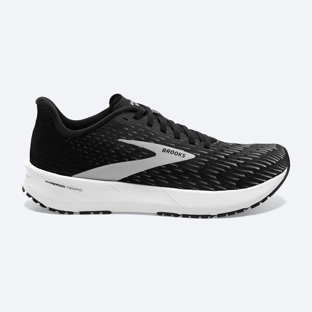 Zapatillas Running Brooks Hyperion Tempo Mujer Negras/Plateadas/Blancas | Ecuador-86230