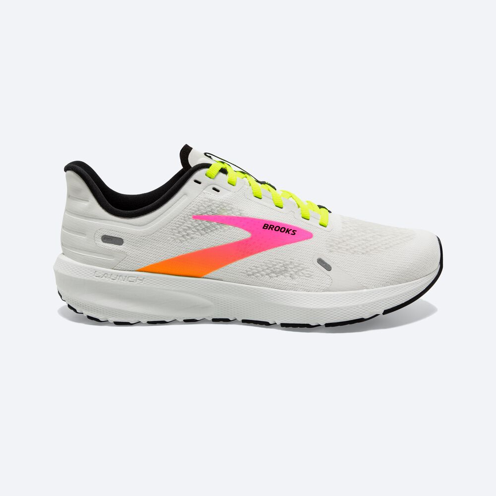 Zapatillas Running Brooks Launch 9 Hombre Blancas/Rosas | Ecuador-05678