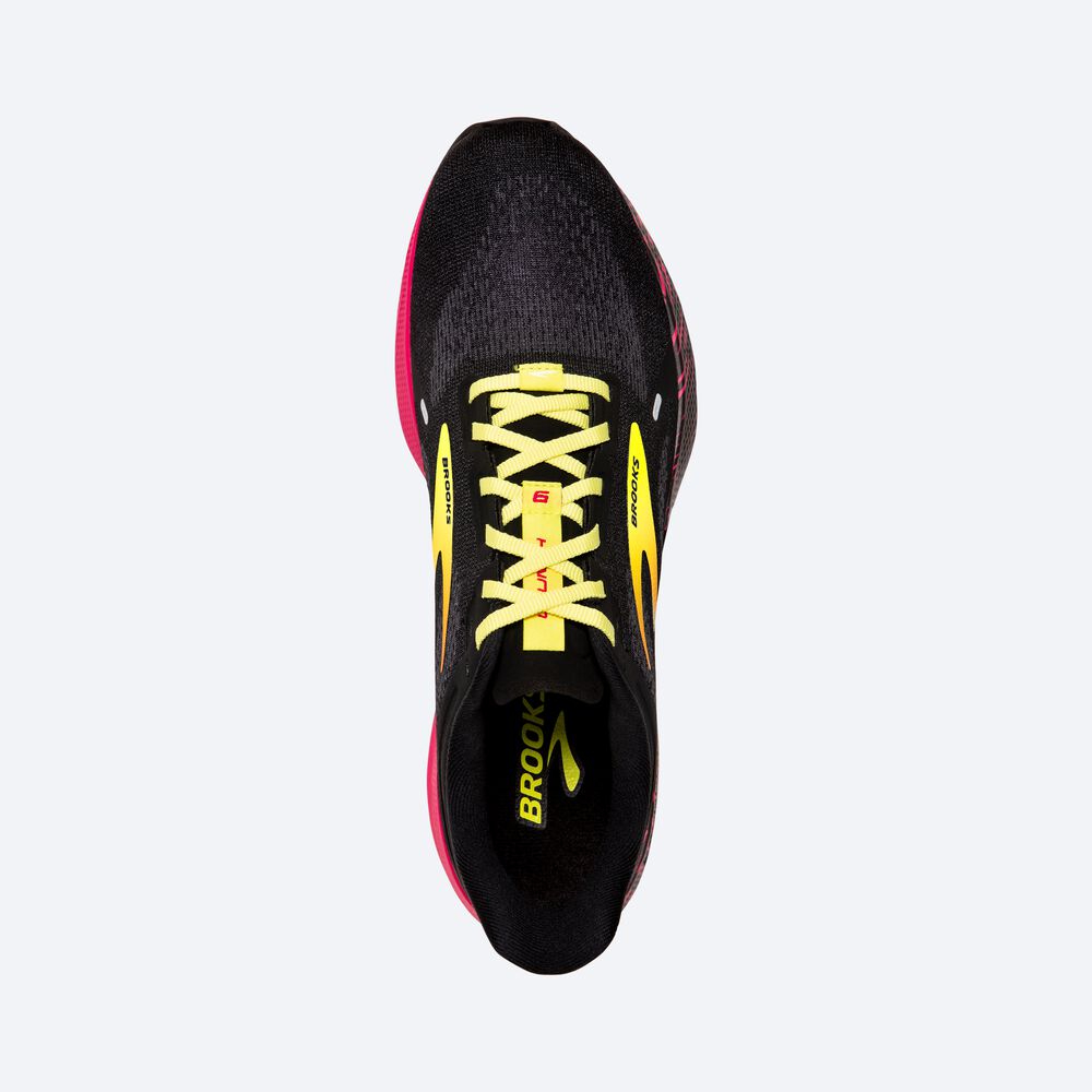 Zapatillas Running Brooks Launch 9 Hombre Negras/Rosas/Amarillo | Ecuador-31067