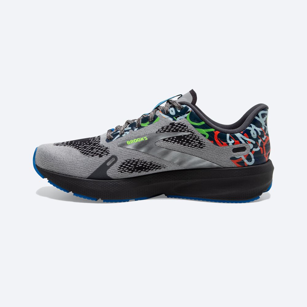 Zapatillas Running Brooks Launch 9 Hombre Gris/Azules | Ecuador-46980