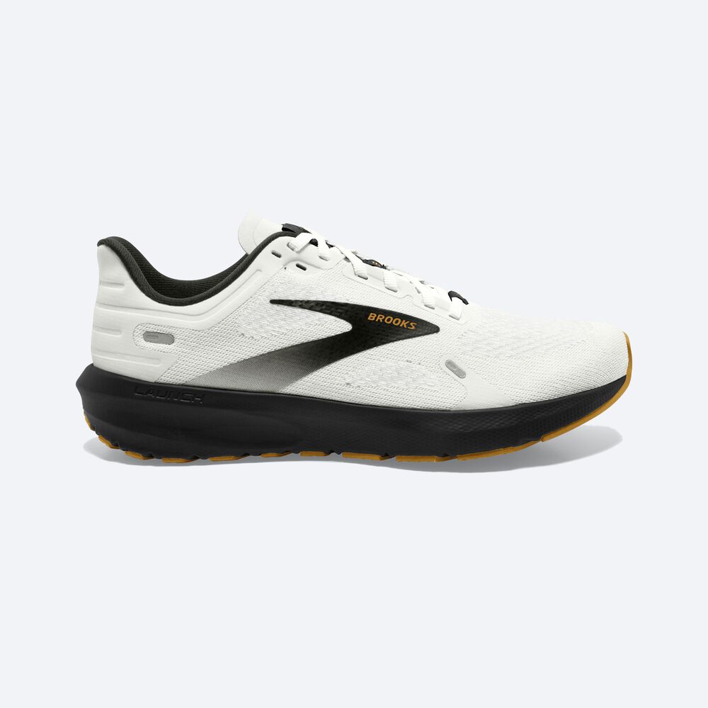 Zapatillas Running Brooks Launch 9 Hombre Blancas/Negras/Marrones | Ecuador-78236