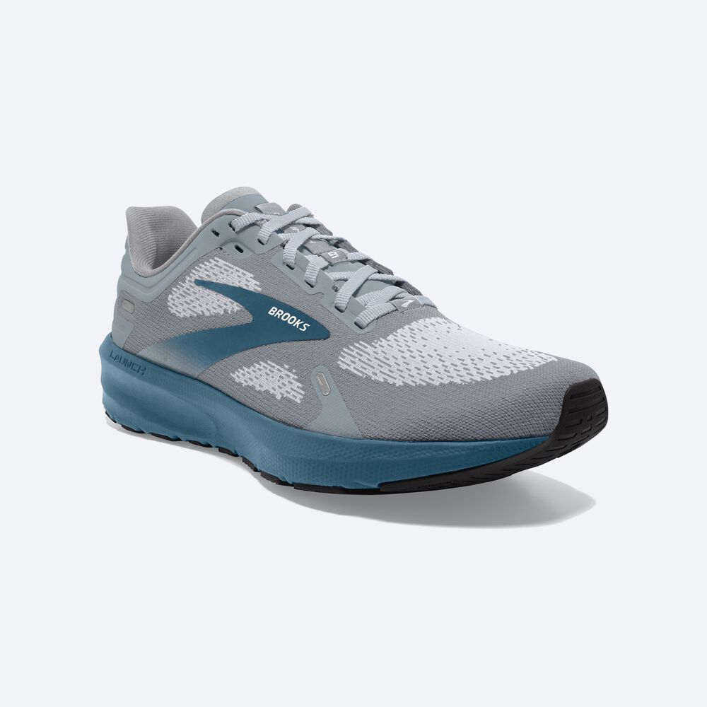 Zapatillas Running Brooks Launch 9 Hombre Gris/Blancas | Ecuador-97358