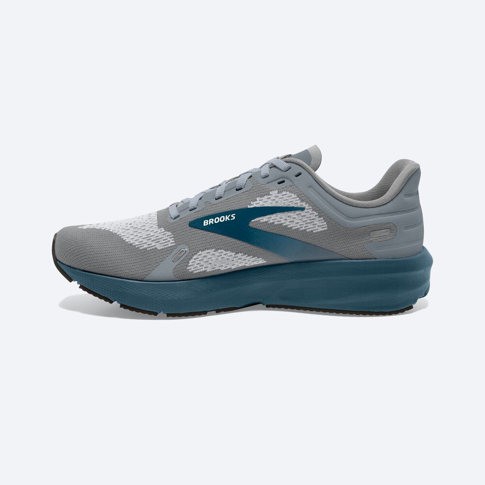 Zapatillas Running Brooks Launch 9 Hombre Gris/Blancas | Ecuador-97358