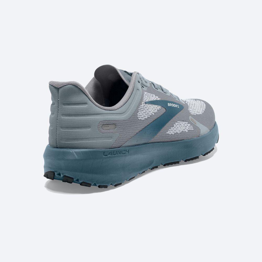 Zapatillas Running Brooks Launch 9 Hombre Gris/Blancas | Ecuador-97358