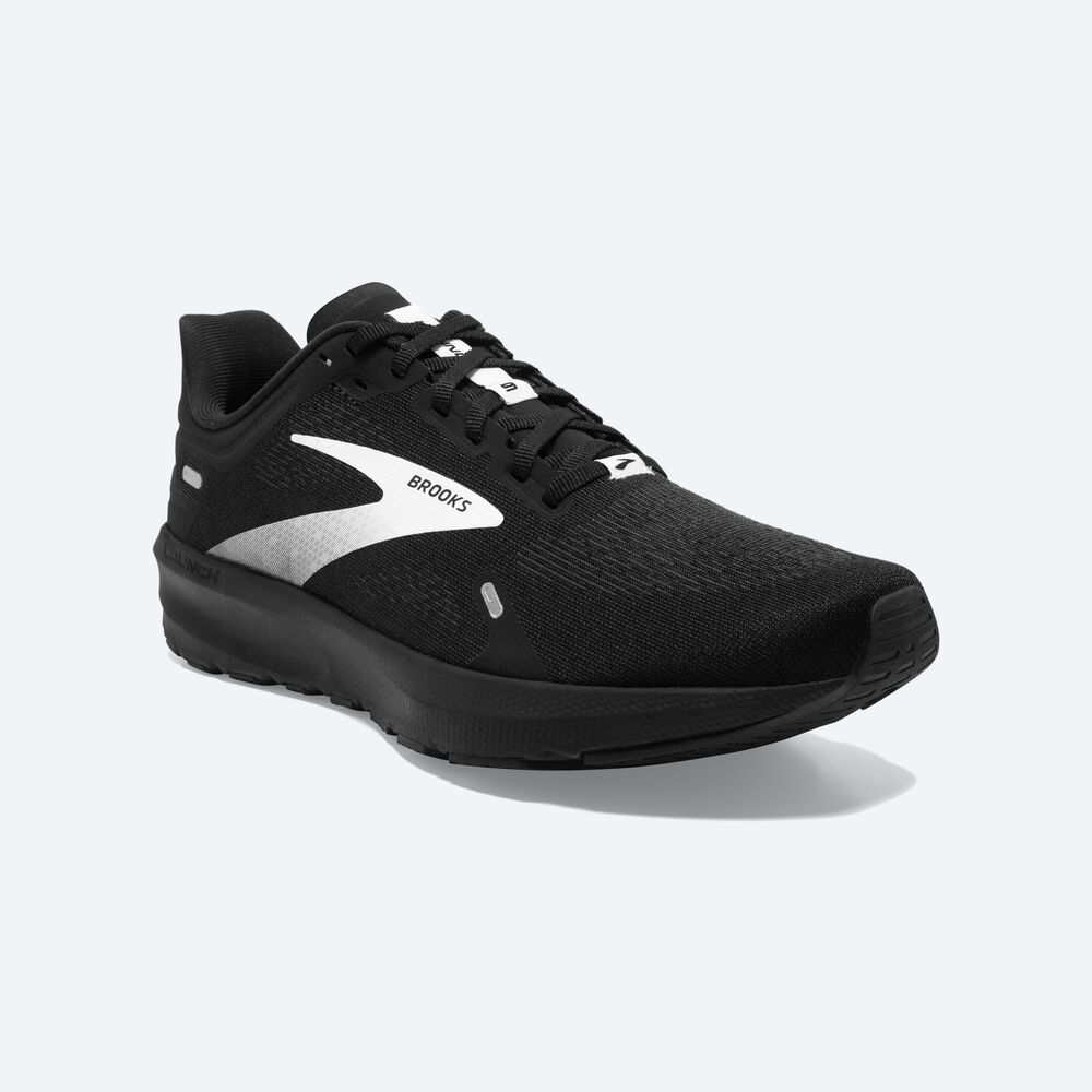 Zapatillas Running Brooks Launch 9 Hombre Negras/Blancas | Ecuador-98326