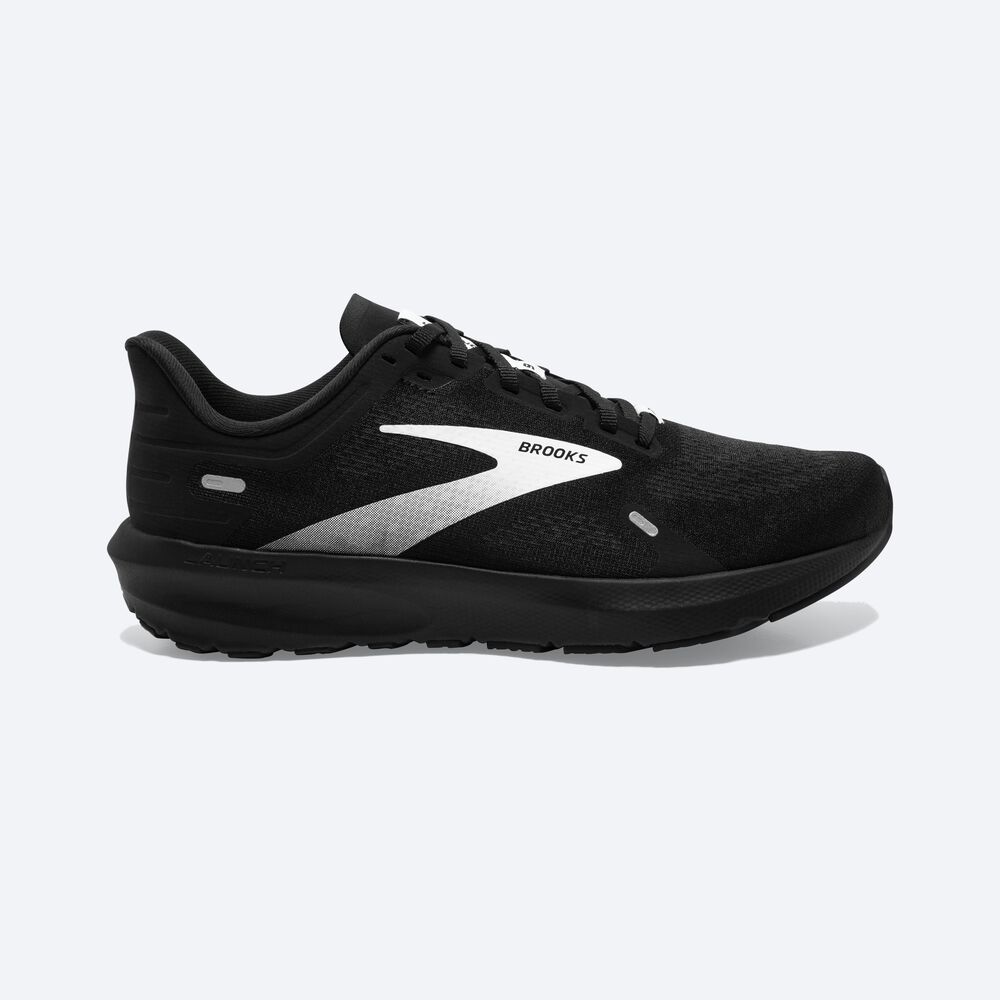 Zapatillas Running Brooks Launch 9 Hombre Negras/Blancas | Ecuador-98326