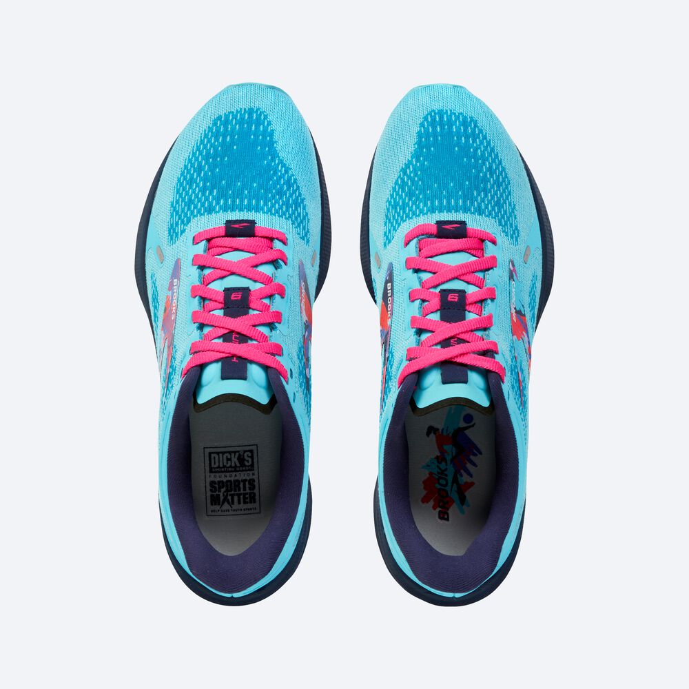 Zapatillas Running Brooks Launch 9 Mujer Azules/Rosas | Ecuador-21485