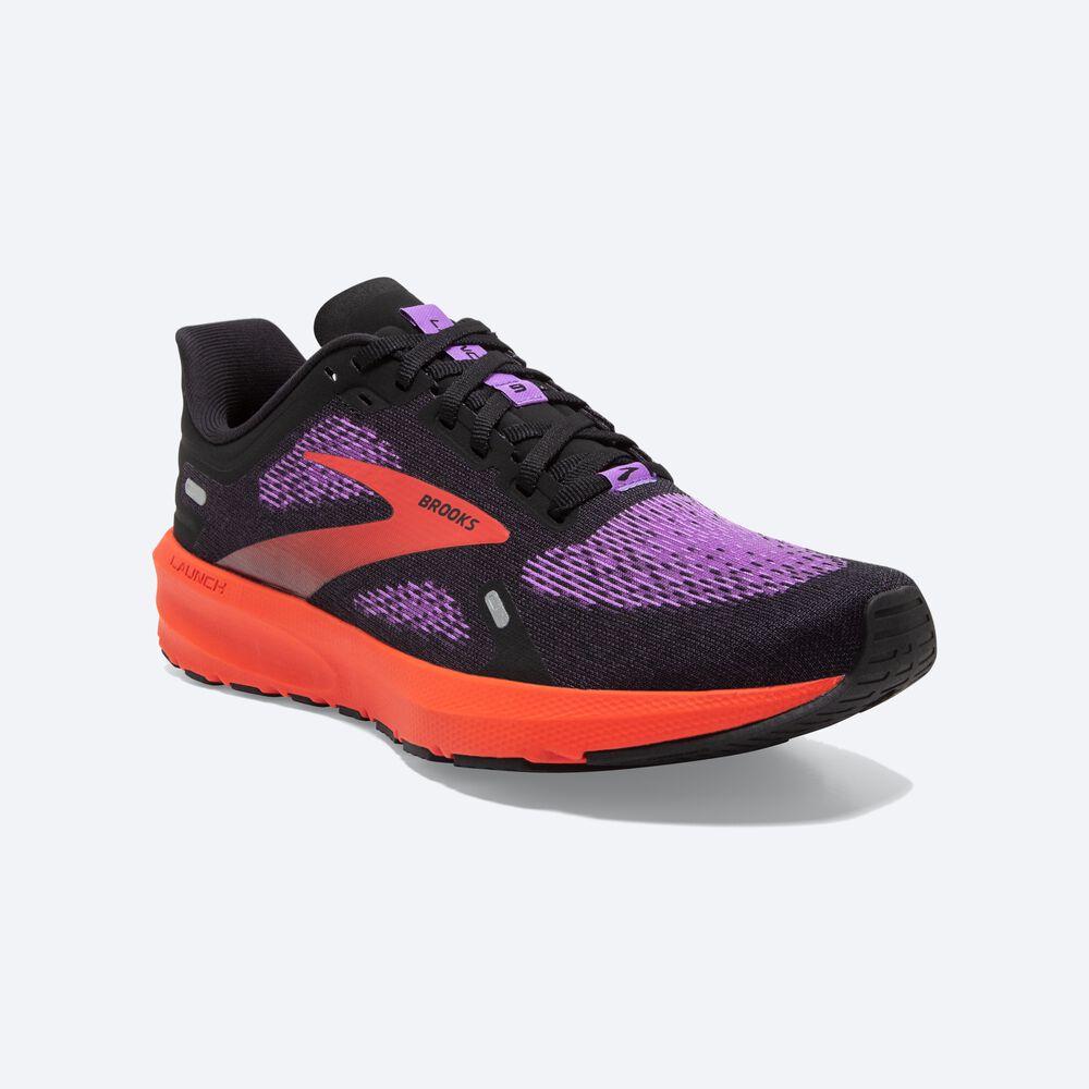 Zapatillas Running Brooks Launch 9 Mujer Negras/Flores | Ecuador-25163