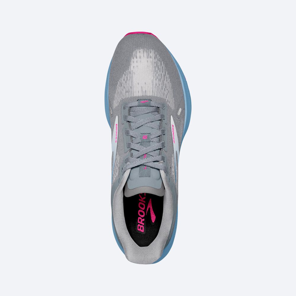 Zapatillas Running Brooks Launch 9 Mujer Gris/Azules/Rosas | Ecuador-78095