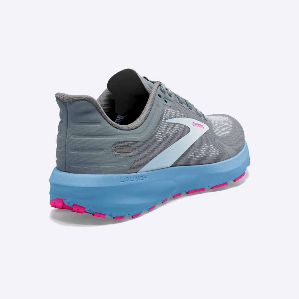 Zapatillas Running Brooks Launch 9 Mujer Gris/Azules/Rosas | Ecuador-78095