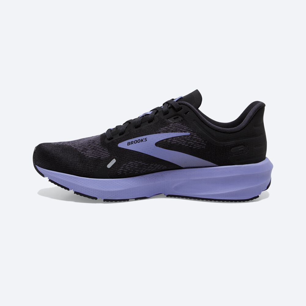 Zapatillas Running Brooks Launch 9 Mujer Negras/Moradas | Ecuador-81967