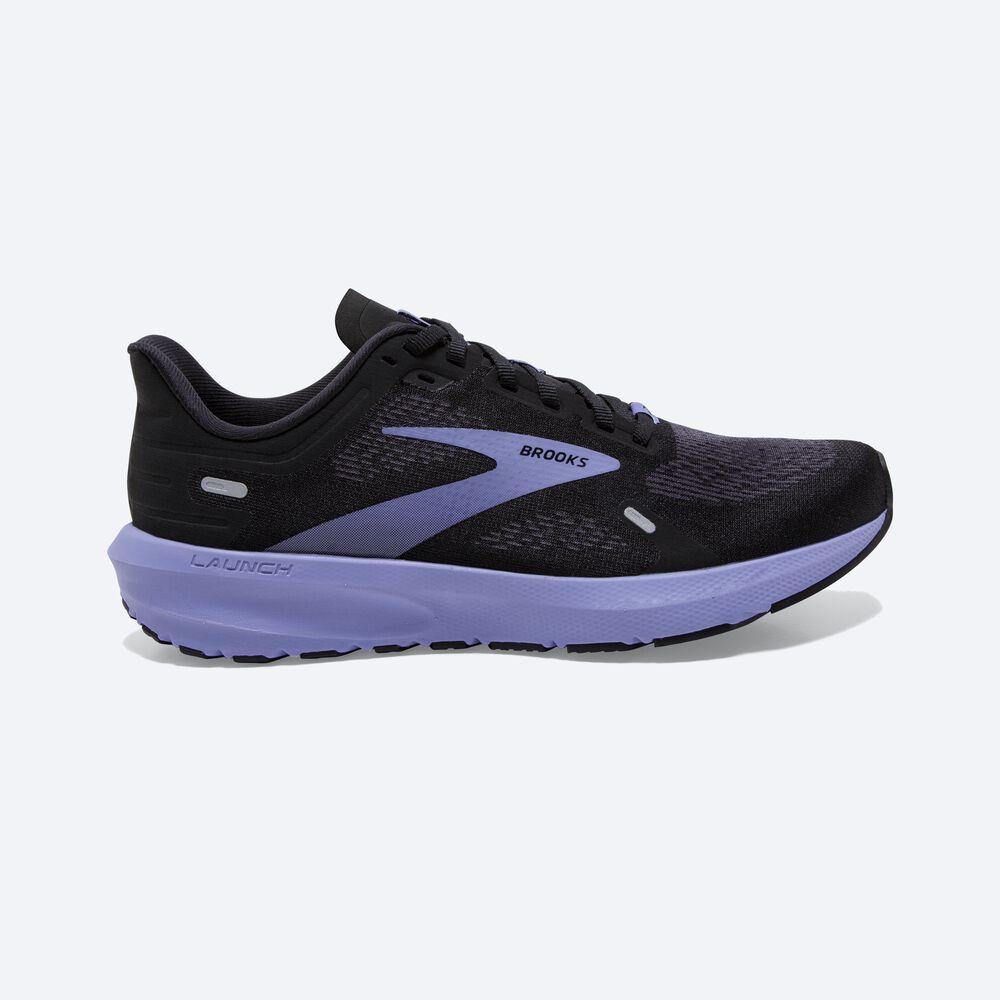 Zapatillas Running Brooks Launch 9 Mujer Negras/Moradas | Ecuador-81967