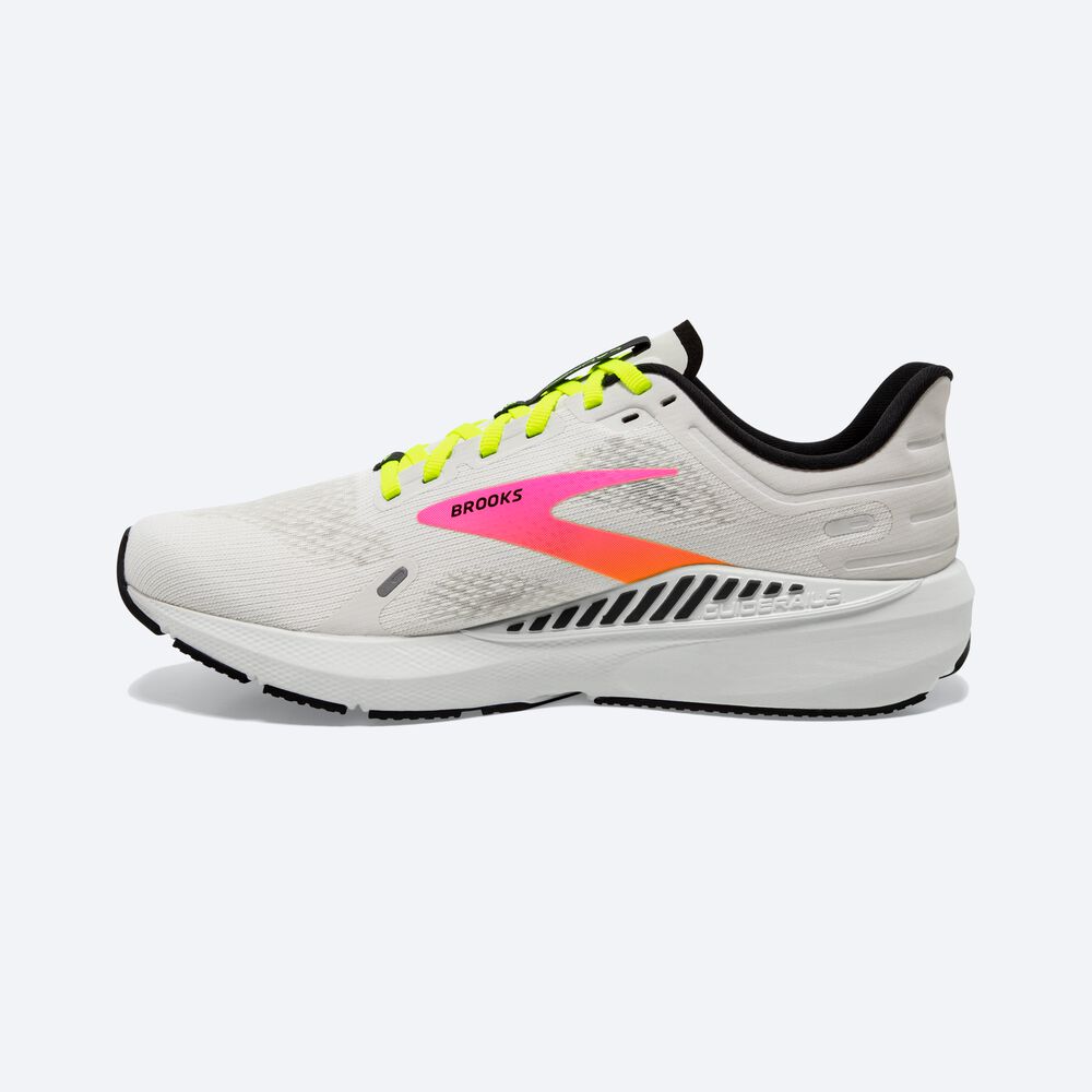 Zapatillas Running Brooks Launch GTS 9 Hombre Blancas/Rosas | Ecuador-40382