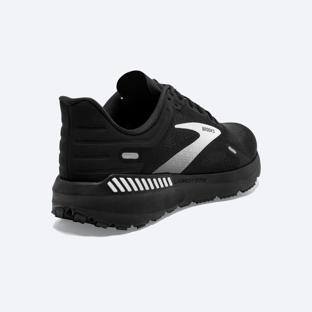 Zapatillas Running Brooks Launch GTS 9 Hombre Negras/Blancas | Ecuador-98514